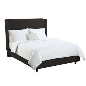   Full Upholstered Wingback Bed Size King, Color Black