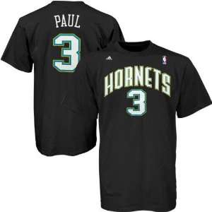  Hornets #3 Chris Paul Black Basketball T shirt