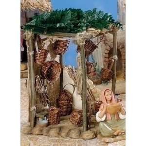 Pack of 2 Fontanini 5 Christmas Nativity Village Basket Shops #54610 