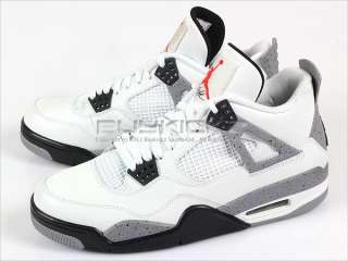 Nike Air Jordan 4 IV Retro White/Black Cement Tech Grey AJ Basketball 