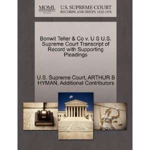  Bonwit Teller & Co v. U S U.S. Supreme Court Transcript of 