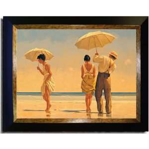  Mad Dogs by Jack Vettriano Black Gold Framed Canvas (Ready 