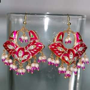 Lakh Jewelry Earrings Indian Costume Handmade Imitation Bridal Wedding 
