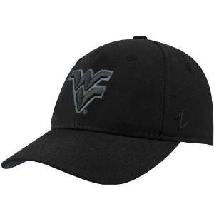 Zephyr West Virginia Mountaineers Black Fadeout Fitted Hat  