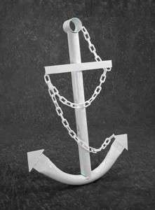 This handcrafted steel anchor is constructed in a USA machine shop of 