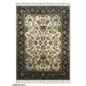  Hand knotted wool rug, Moonlight (5x7)