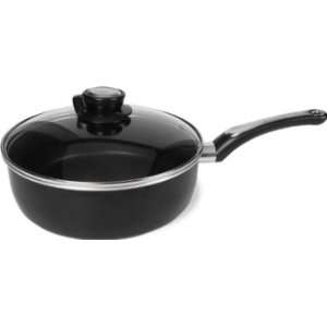 Fal Perfection Nonstick Black Saute Pan with Lid 4.4 Qt.  