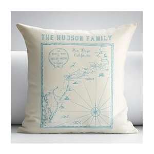  outdoor map pillow+insert ivory cover 18x18