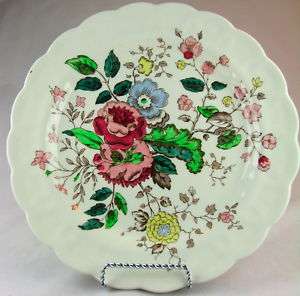 BOOTHS England Dinner Plate STANWAY Floral Scalloped  