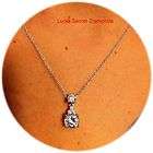 18 CARAT TW 2 ROUND CUT STONE SOLITAIRE WITH ACCENT NECKLACE SOLID 