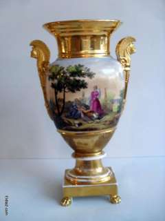Antique Paris Porcelain or Russian Hand Painted Vases  
