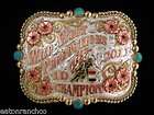 new clint mortenson custom roping rodeo belt buckle 1d expedited