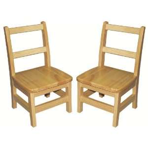 Early Childhood Resources 2Pk 16SH Hardwood Ladderback Chairs 