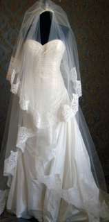 New Cathedral Two Tier Mantilla Lace Edge Ruffle VEIL  