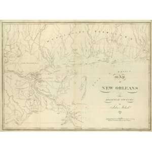   Map of New Orleans and Adjacent Country, 1824 Arts, Crafts & Sewing