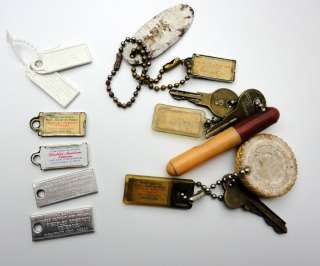Lot of Vintage License Plate Key Chains WA CA 1960s 1950s 1940s  