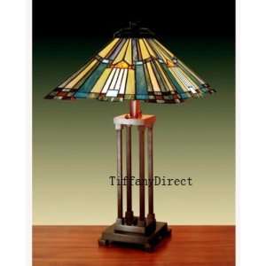  Tiffany Style Stained Glass Table Desk Lamp Mission T1804 