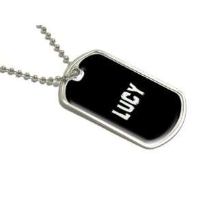 Lucy   Name Military Dog Tag Luggage Keychain