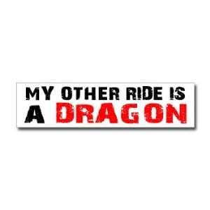  Other Ride is Dragon   Window Bumper Sticker Automotive