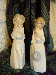 Nadal of Spain~Pair of Young Ladies~Amazing Details~Signed~Handcrafted 