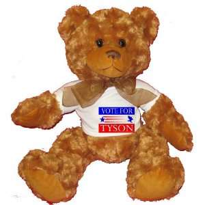  VOTE FOR TYSON Plush Teddy Bear with WHITE T Shirt Toys 