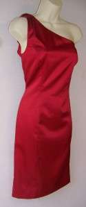   Scarlet Red Stretch Satin Holiday Cocktail Party Club Dress 6 NWT