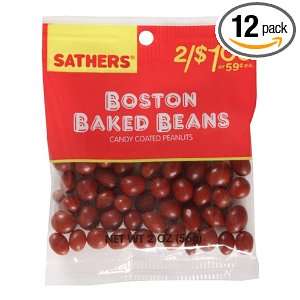 Sathers Boston Baked Beans, 2 Ounce Bags (Pack of 12)  