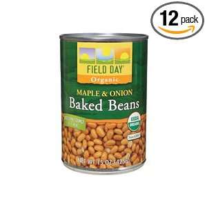 Field Day Beans, Og, Baked, Mpl W/Onin, 15 Ounce (Pack of 12)  