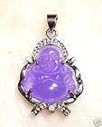 Stunning purple jade Buddha Jewelry Pendant Necklace