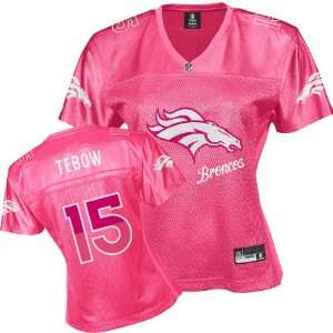  Reebok Denver Broncos Tim Tebow Womens Pink Fem Fan 