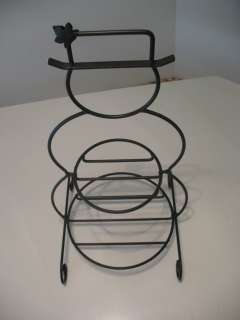 Longaberger collectible Snowman iron metal basket stand  