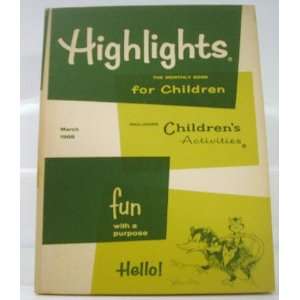  Highlights For Children The Monthly Book March 1965 