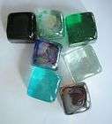 500g mixed square colorful Glass Pebbles / Stones home decoration  NEW