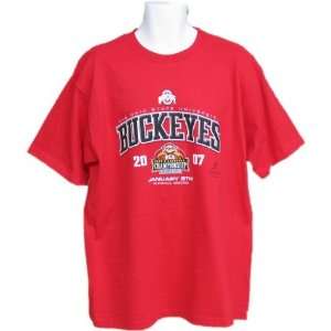  Mens Ohio State Buckeyes S/S Red National Championship 