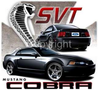 Ford Mustang Cobra SVT Coupe Licenced Tshirts 2003  