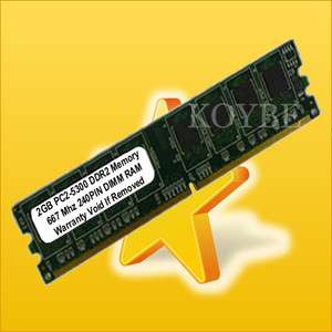 2GB DDR2 667MHz PC 5300 HP Dell APPLE Desktop RAM  