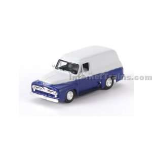   Ready to Roll 1955 Ford F 100 Panel Truck   White/Blue Toys & Games
