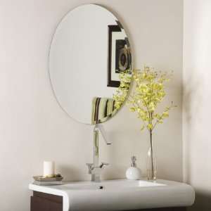  Frameless Oval Bathroom and Wall Mirror Deep Bevel 