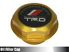 TRD Style Engine Oil Fuel Filler Fill Tank Cap Cover Plug Gold Celica 