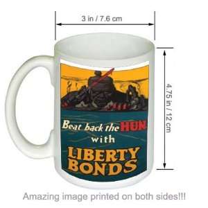  Beat Back The Hun WW1 US Military Vintage COFFEE MUG 