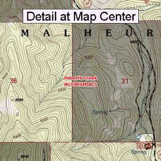  USGS Topographic Quadrangle Map   Roberts Creek, Oregon 