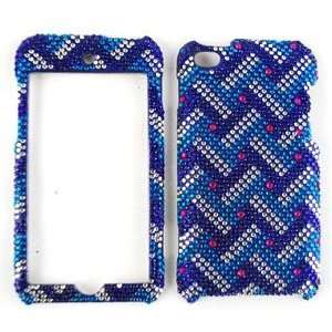   Cover Blue with White Weave Pattern Red Gemstones Design (Free by