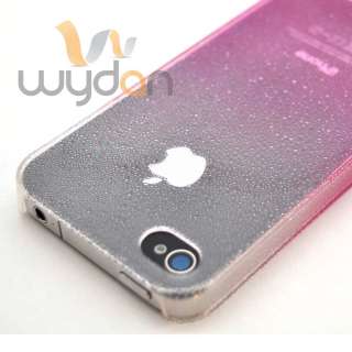 Pink Clear Rain Water Drop Design Thin Hard iPhone 4 4S Case w/ Screen 
