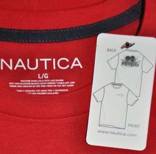 NAUTICA Mens Graphic tee t Shirt s/s NEW red blue M XL  