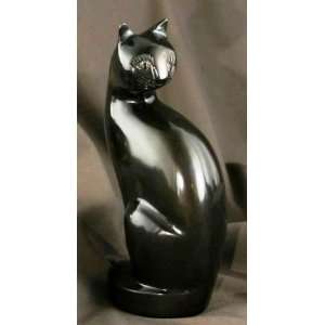 Antique Bronze Cat Urn 