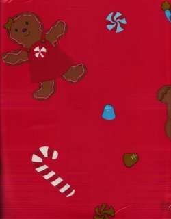   Christmas Candy Cane Red Vinyl Tablecloth 52x70 Rectangle NEW  