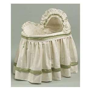  Baby King and Queen Bassinet Set with Green Trim Baby