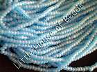 Czech Seed Beads 6/0 E bead ~ 3 strands ~ AQUA AB MAT