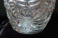 EAPG GLASS DECANTER BOTTLE LACY SCROLL BLOW MOLDED SANDWICH GLASS 