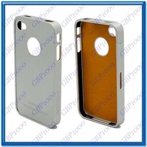 Metal Aluminum Hard Case Cover Set For Apple iPhone 4 4G Silver  